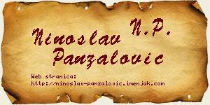 Ninoslav Panzalović vizit kartica